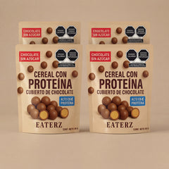 Cereal con proteina cubierto de chocolate (4 PACK)